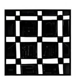 High contrast black and white Zentangle tile