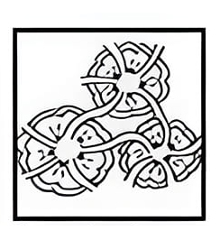 Zentangle drawing step 1: The Stem